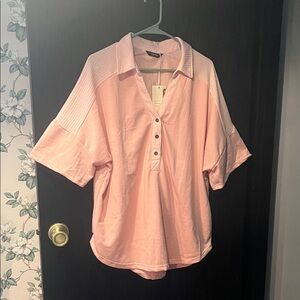 Elegant Pink Button Down Shirt for Women